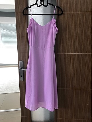 Lila renk, astarlı elbise