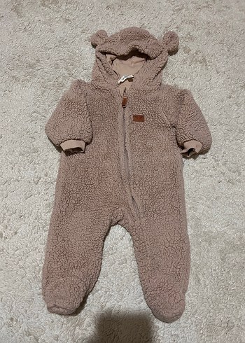 Kahverengi Kürklü Bebek Tulum mont