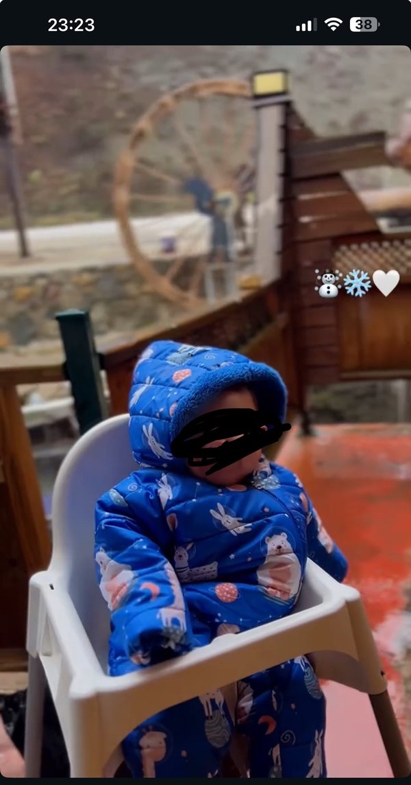 Mavi Erkek Bebek Şişme Kar Tulumu - Görsel 2