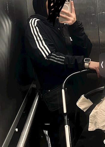 Adidas trio orjinal kapşonlu ceket - Görsel 2