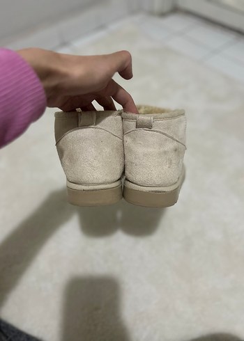 Bej Süet kürklü ugg bot - Görsel 4