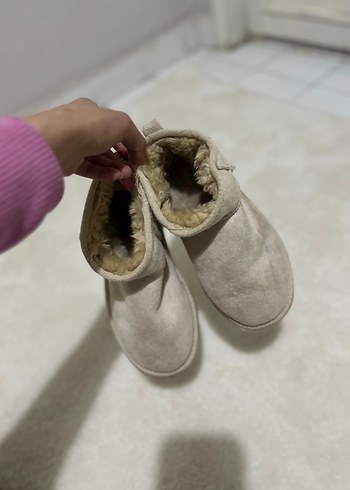 Bej Süet kürklü ugg bot - Görsel 6