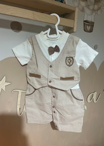 Bej erkek Bebek Tulum sıfır - Görsel 2