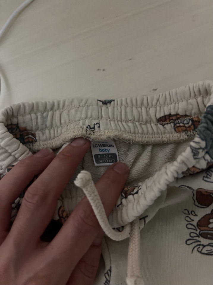 Beyaz Baskılı Erkek Çocuk Eşofman Altı - Görsel 2