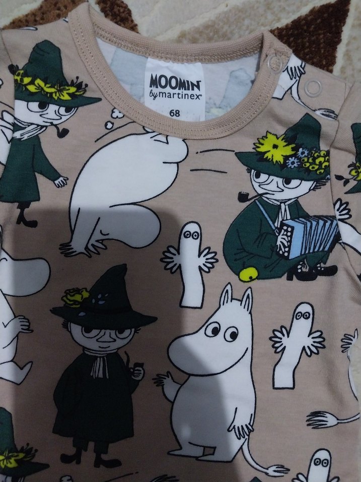 Uzun Kollu Bebek Body Moomin Desenli - Görsel 2