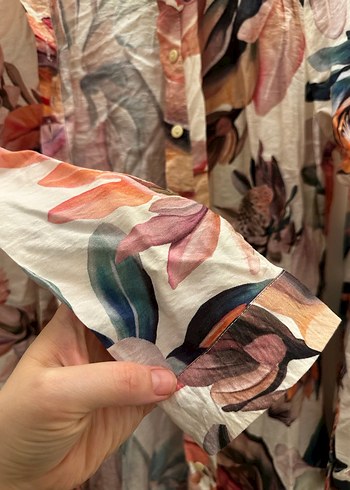 Çiçek Desenli Uzun Bohem Elbise - Görsel 3