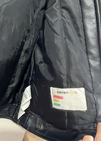 Koton Erkek Çocuk Siyah Deri Biker Ceket