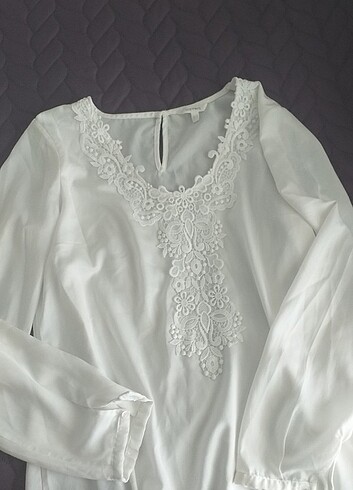 38 Beden beyaz Renk Beyaz bluz