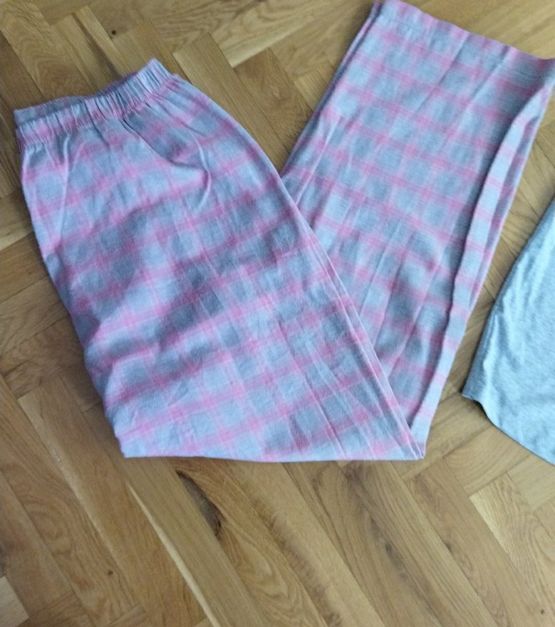 Pembe Baskılı Uzun Kollu Midi Pijama Takımı 36/40 b uygun - Görsel 5