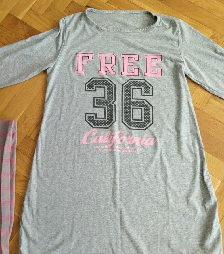 Pembe Baskılı Uzun Kollu Midi Pijama Takımı 36/40 b uygun - Görsel 4