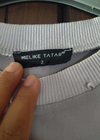 m Beden beyaz Renk Gri Oversize Kadın Sweatshirt