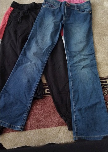 Kadın Mavi Denim Regular Fit Kot Pantolon - Görsel 3