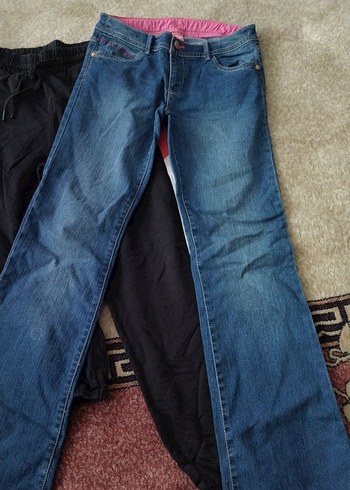 Kadın Mavi Denim Regular Fit Kot Pantolon - Görsel 4