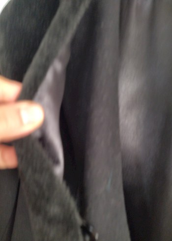 Siyah Kadın Uzun kaşe kaban - Görsel 3