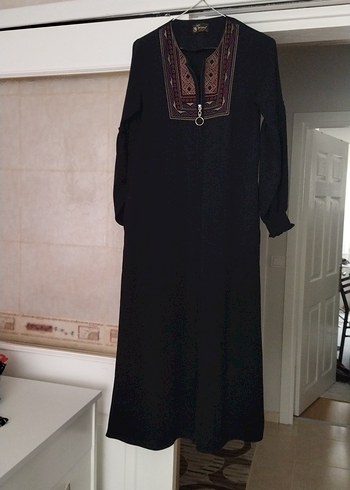 Siyah Uzun Kollu Kadın Elbise 12/13  sorunsuz ferace cocuklar - Görsel 8