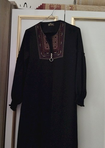 Siyah Uzun Kollu Kadın Elbise 12/13  sorunsuz ferace cocuklar - Görsel 6