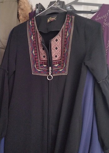 Siyah Uzun Kollu Kadın Elbise 12/13  sorunsuz ferace cocuklar - Görsel 7