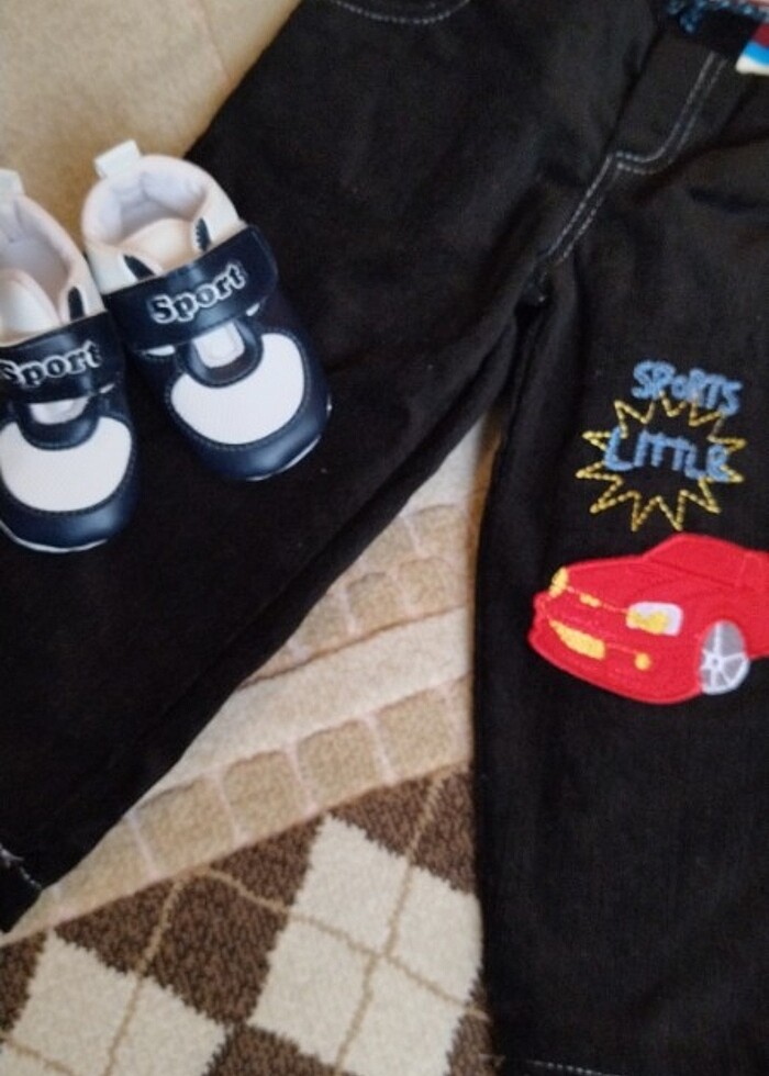 2 yas ıcın ici Polarlı kadıfe pantolon yeni sıfır  - Görsel 2