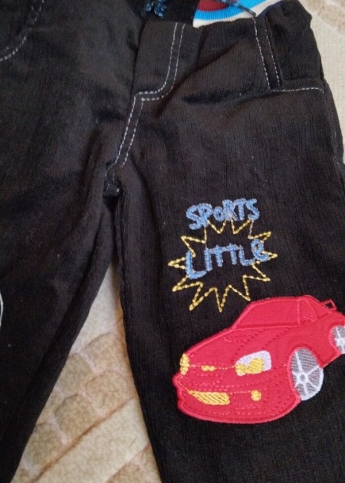 2 yas ıcın ici Polarlı kadıfe pantolon yeni sıfır  - Görsel 3