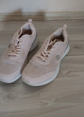 Pudra Rengi Bağcıklı Spor Kadın Sneaker