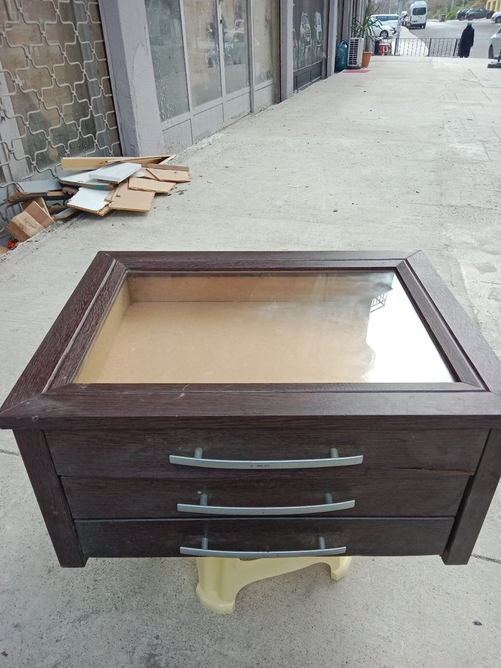 Kahverengi Ahşap Makyaj Organizeri - Görsel 3