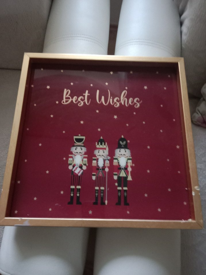 Bordo Çerçeveli Nutcracker Temalı Tablo - Görsel 2