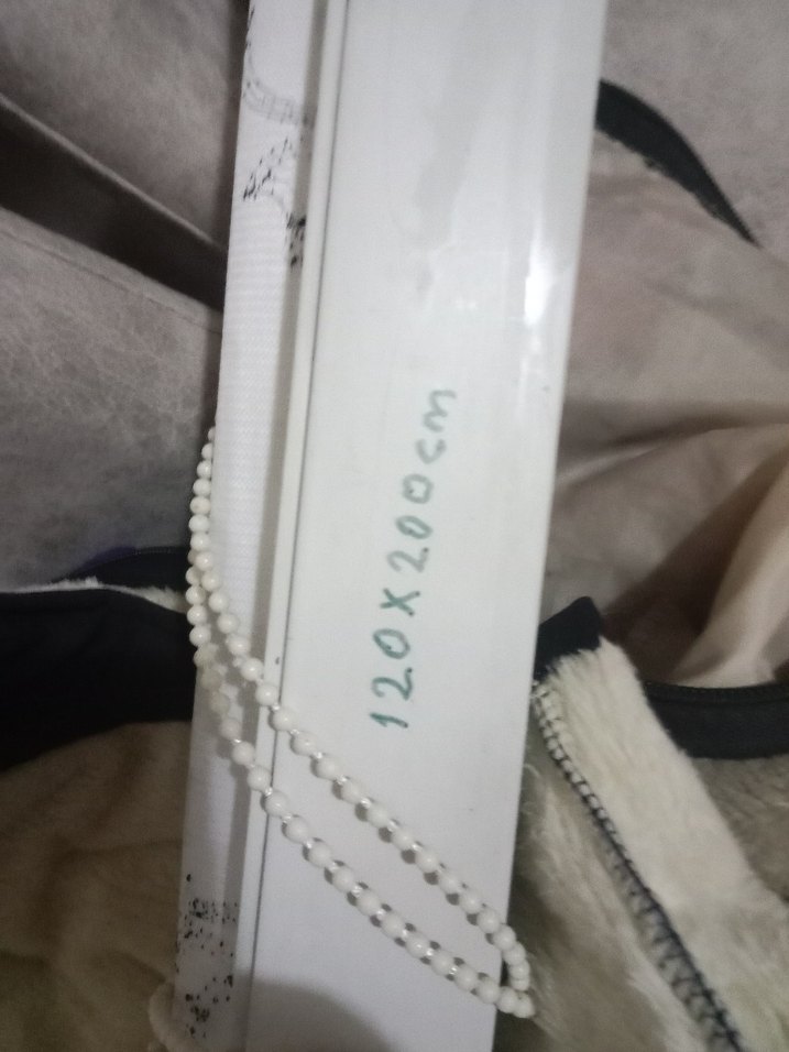 Beyaz Gri Desenli stor Perde 120x 200cm - Görsel 2