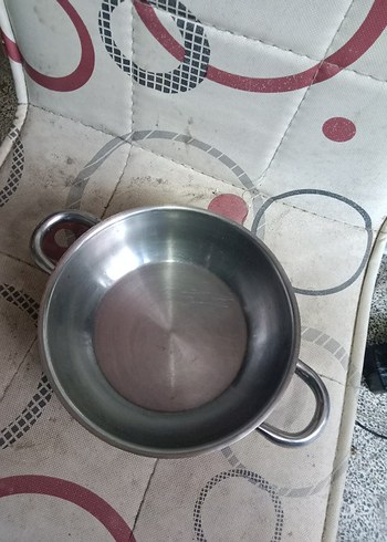 Gri Çelik Tencere küçük çapı 19cm krom paslanmaz - Görsel 2