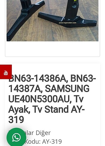 Samsung TV ayağı 
