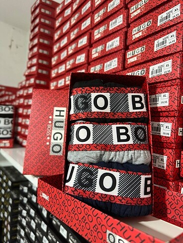 AA kalite 3lü pamuklu boxer