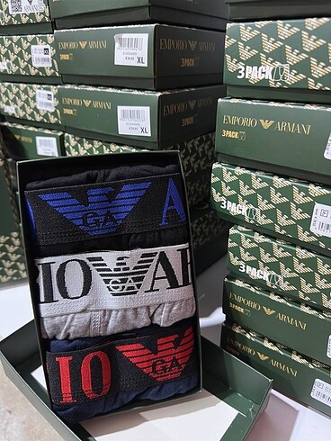 AA kalite 3lü pamuklu boxer