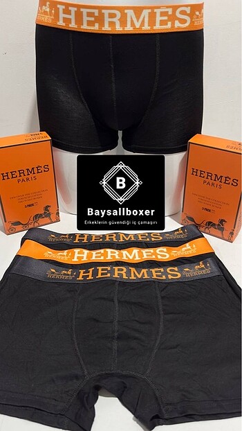 AA kalite 3lü pamuklu boxer