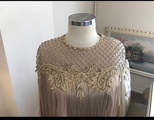 xl Beden camel Renk Tesettür abiye