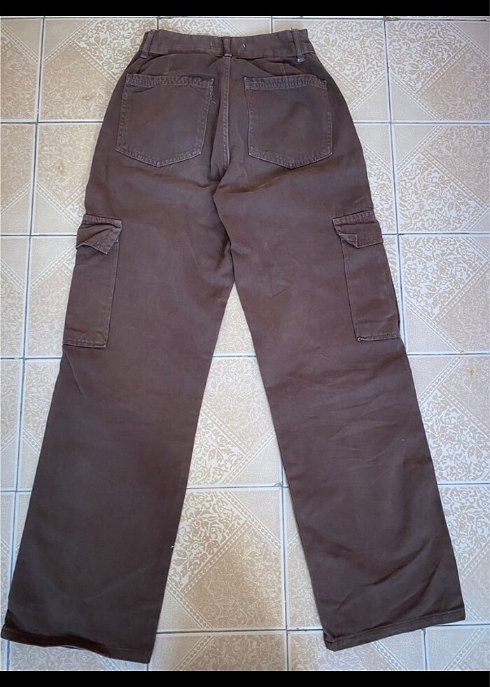 Kahverengi Kargo Pantolon - Görsel 5
