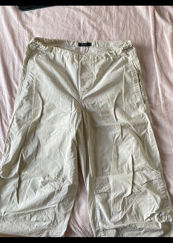 Ekru Paraşüt Pantolon - Görsel 2