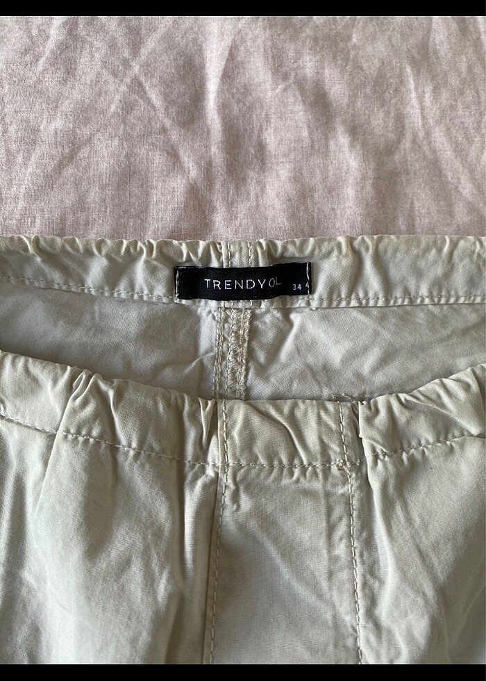 Ekru Paraşüt Pantolon - Görsel 3