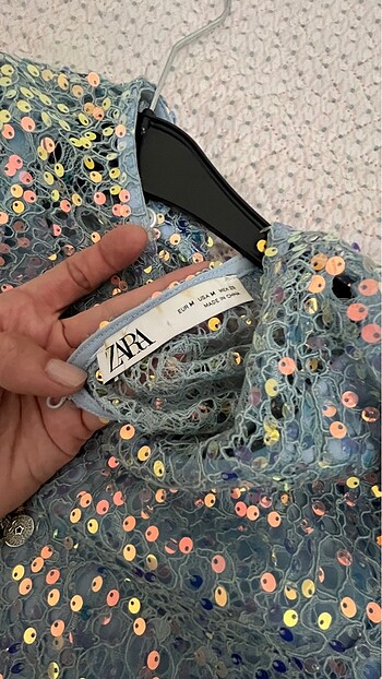 m Beden çeşitli Renk ZARA PUL ELBİSE