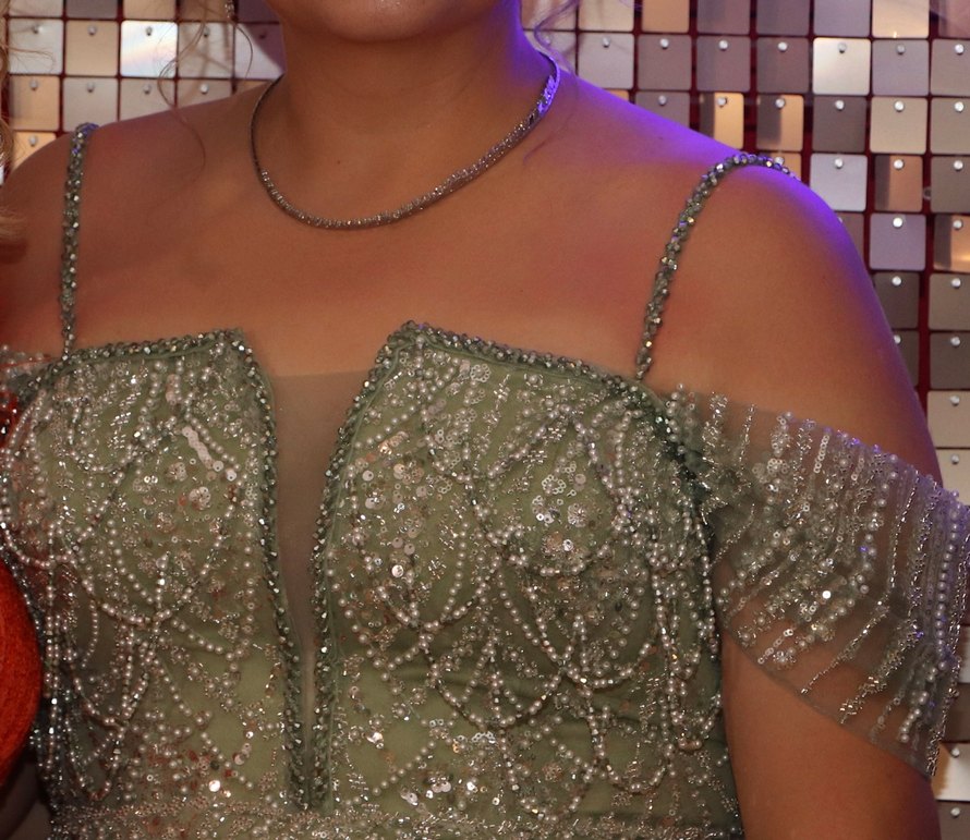 İşlemeli Straplez Uzun Abiye Elbise - Görsel 2