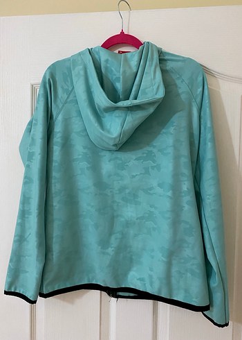 Turkuaz Fermuarlı Kadın Spor Ceket - Görsel 3