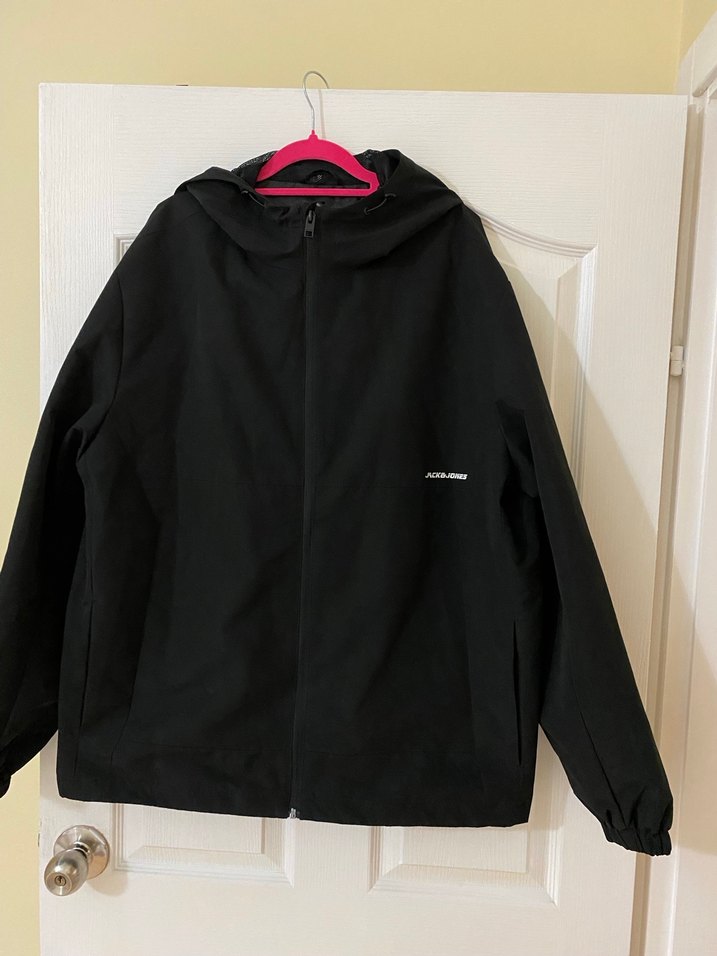 Siyah Kapüşonlu erkek  Ceket - Görsel 4