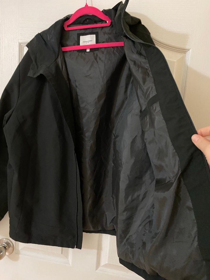 Siyah Kapüşonlu erkek  Ceket - Görsel 3