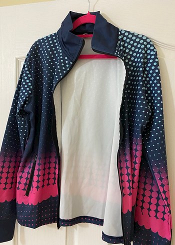 Kadın Çok Renkli Fermuarlı Spor Ceket - Görsel 3