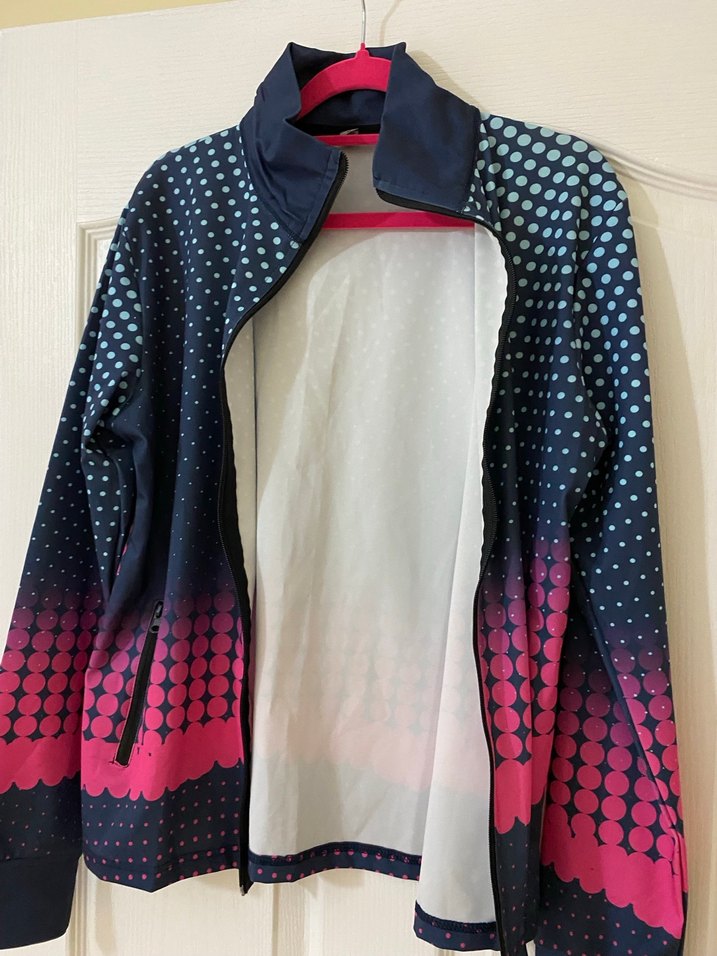 Kadın Çok Renkli Fermuarlı Spor Ceket - Görsel 3