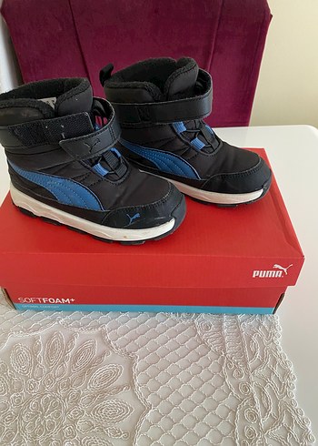 Puma Siyah Mavi Cocuk Bilekli Bot