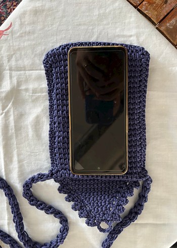 Diğer Mor Örgü Kadın Çapraz Çanta makrome ip