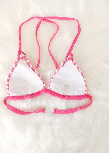 36 Beden Pembe Zebra Desenli Mini Bikini