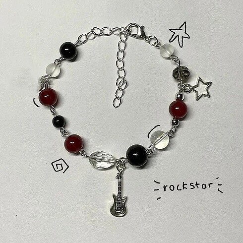red-black bileklik