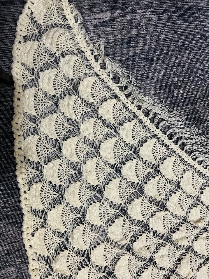 Dantel Bohem Kadın Triko Şal çeyiz - Görsel 2