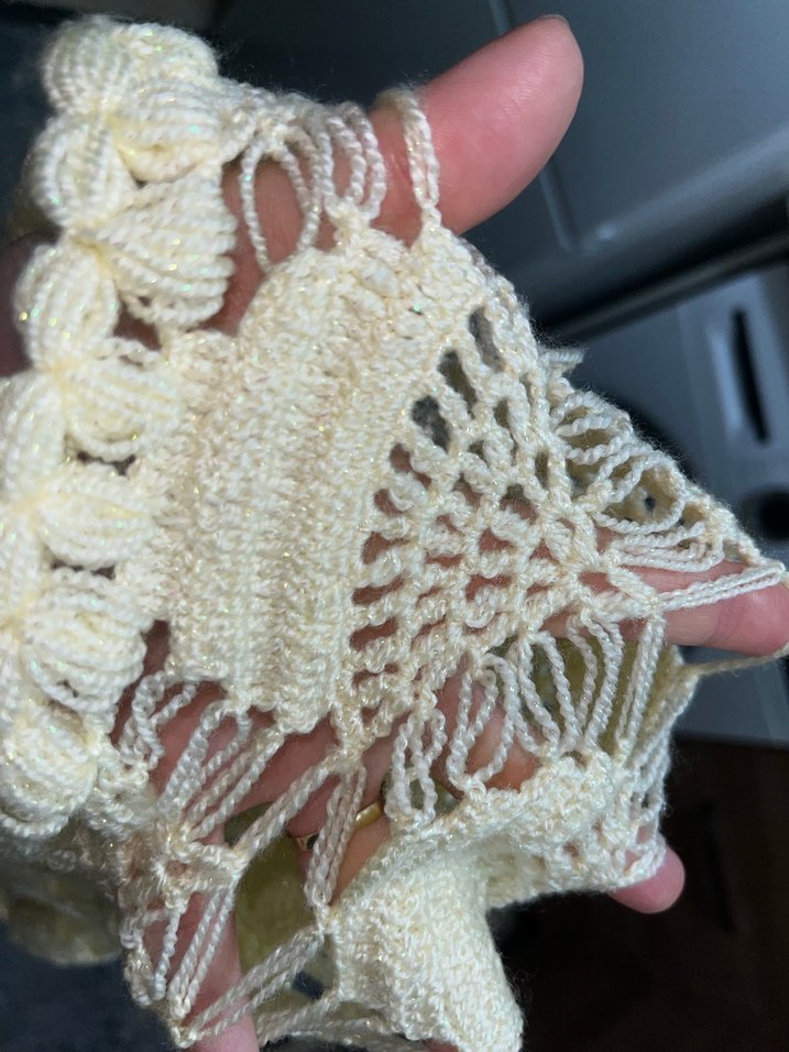 Dantel Bohem Kadın Triko Şal çeyiz - Görsel 5