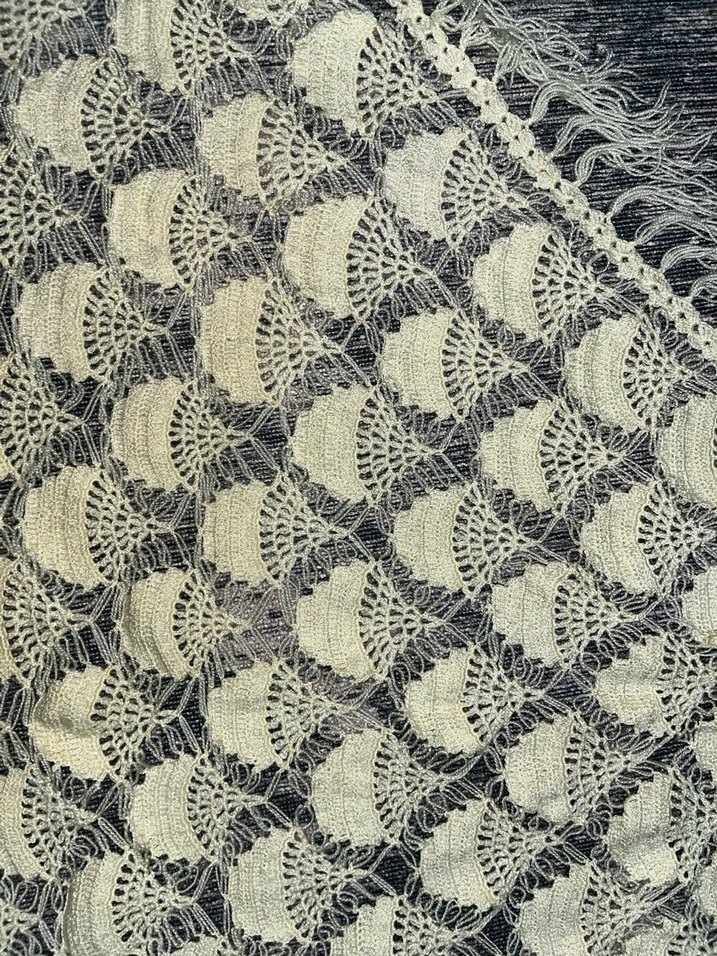 Dantel Bohem Kadın Triko Şal çeyiz - Görsel 3